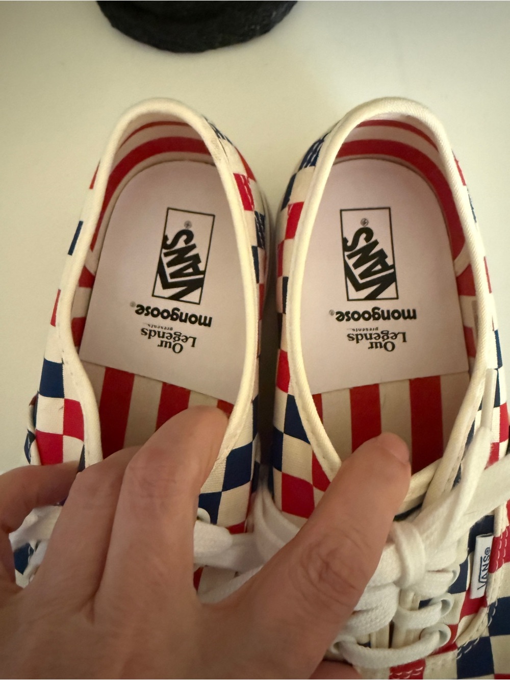 Vans Our Legends x 44 DX Mongoose Red Wht Blue Checkerboard Mens 6.5 W 8 - Picture 4 of 9